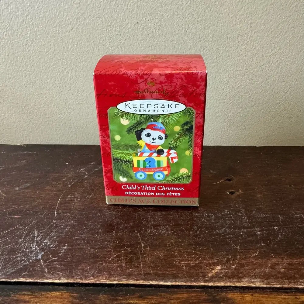 Hallmark‎ Child's 3rd Christmas Keepsake Christmas Holiday Ornament NEW